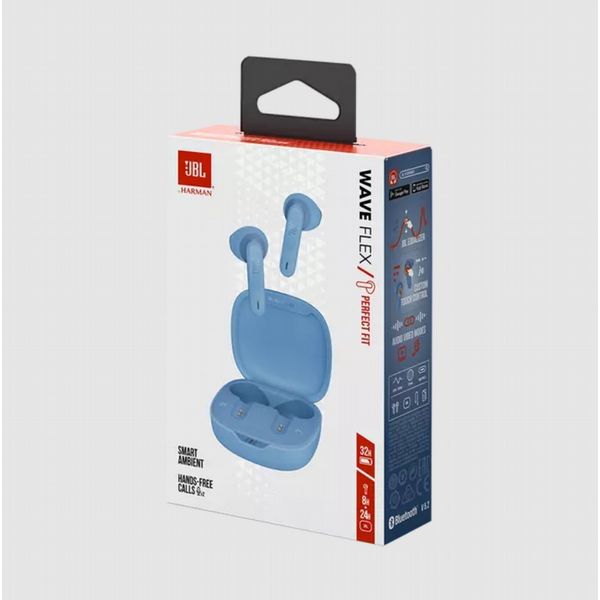 JBL - Wave Flex Headphones - Blue