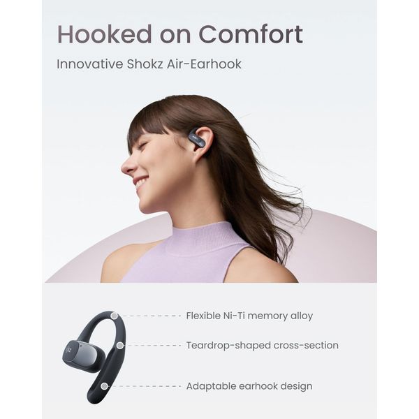 Shokz OpenFit Air Open-Ear True Wireless Earbuds Black