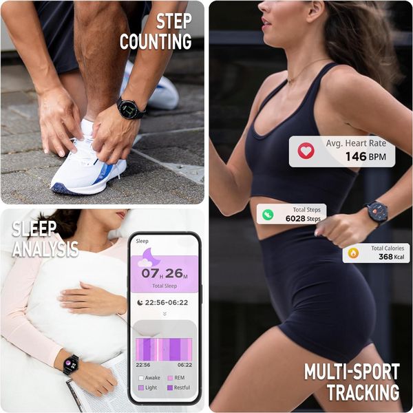 Reflex Active Spectra Amoled Calling Smart Black Strap Watch