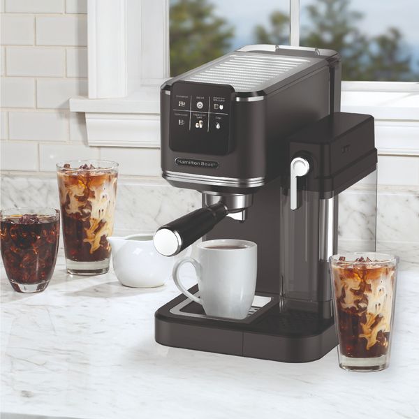 Hamilton Beach BaristaPro + Touch 8 in 1 Espresso With Milk Black