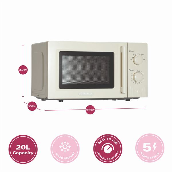 Hamilton Beach Miami Kettle, Toaster and Miami Microwave Set - Sand