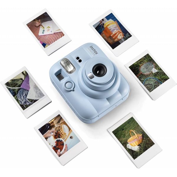Fujifilm Instax Mini 13 Frost Blue Instant Camera + 30-Pack Film Bundle (Twin Pack & Black Edge)
