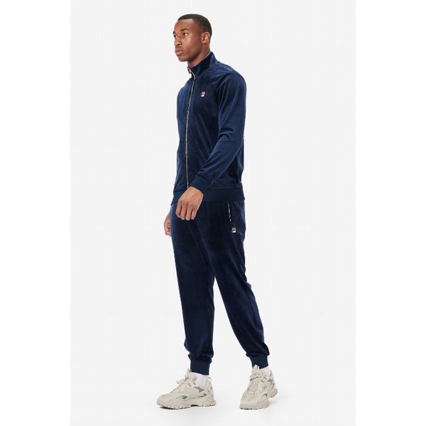 FILA -  VEL TRK TOP WITH PIPING & GLD ZIP - PEACOAT/WHITE