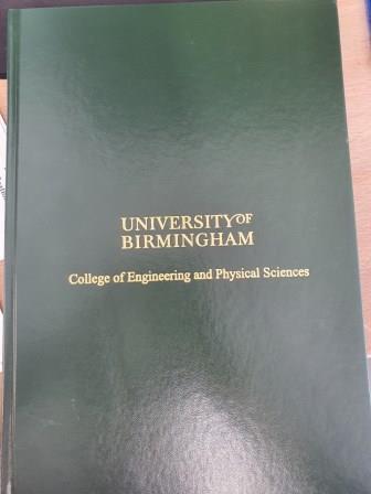 Birmingham University Lab Book