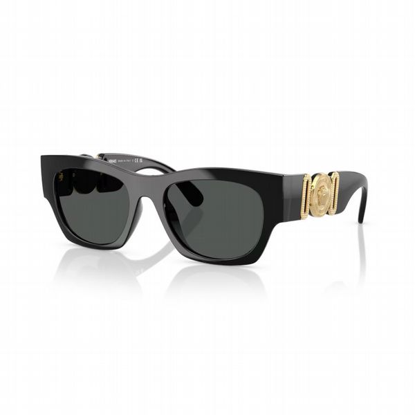 Versace Black Frame With Dark Grey Lens - Size Medium