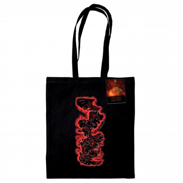 House Of Dragons (Map) Black Tote Bag
