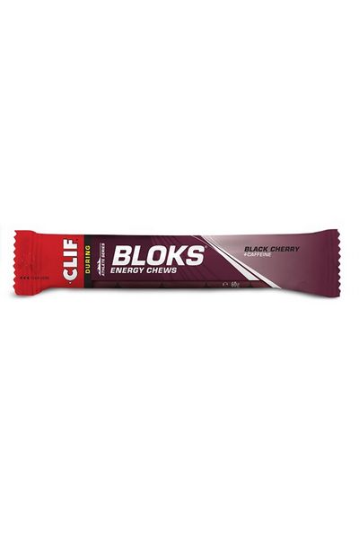 CLIF SHOT BLOK BLACK CHERRY CAFFEINATED BOX OF 18