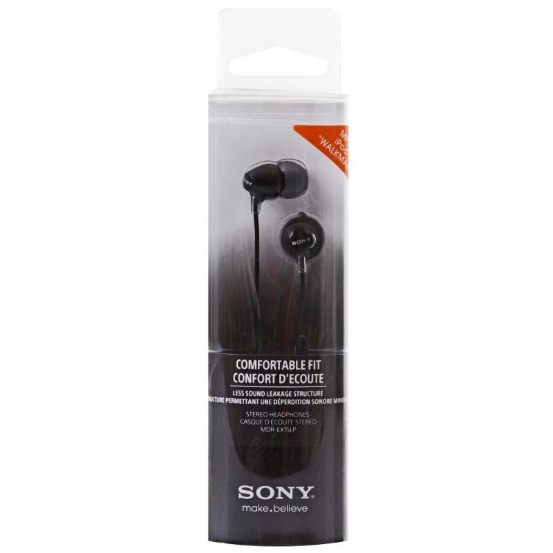 Sony MDR-EX15LPB.AE In Ear Headphones Black